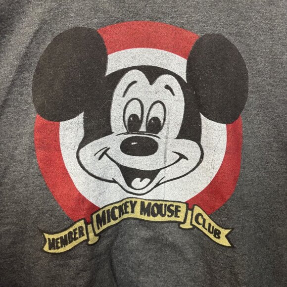 Disney Parks Mickey Mouse Club Member Gray Sweatshirt Small - Picture 2 of 5